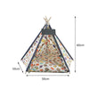 Nordic Pet Teepee Tent Cat Dog Cushioned Bed House Fabric Folding Cushion Tents