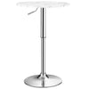 Modern Round Marble Bar Table Height Adjustable 360° Swivel Counter Pub Table
