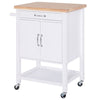 Kitchen Storage Trolley Cart Rolling Wheels Shelves Cupboard W/ Drawer