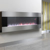 50 60" Electric Fireplace Insert/Wall Mounted/Built-in LED Fire 6 Colour Flame