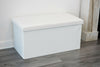 DOUBLE LARGE 2 SEATER OTTOMAN STORAGE BOX FAUX LEATHER FOLDING POUFFE SEAT TOY