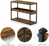 Industrial Style Console Table Storage Unit Shelf Bookcase Hallway Living Room
