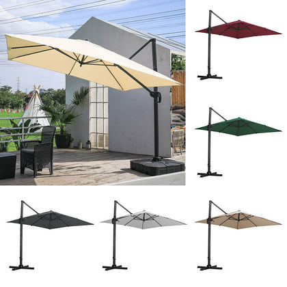 Outdoor Garden Parasol Banana Hanging Cantilever Umbrella Sun Shade Protection
