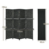 4-Panel Room Divider 180cm Folding Privacy Screen W/ 2 Removable Display Shelves