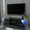 Modern TV Unit Cabinet Stand High Gloss Doors 160cm with LED Lights Drawers