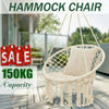Hanging Hammock Rope Swing Chair Macrame Hammock Seat Outdoor Indoor Garden