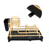 2 Tier Kitchen Dish Drainer Rack with Drip Tray Cutlery Holder Plate Rack Sink