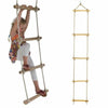 5 Rung Kids Rope Ladder Swing for Outdoor Tree House & Children's Climbing Frame