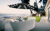 Mondeer 3M Garden Banana Parasol Cantilever Parasol Crank Handle with Solar LED