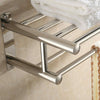 Double Polishing Towel Rail Holder Wall Mounted Bathroom Rack Shelf Stainless St
