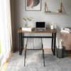 Industrial Writing Desk Simple Study Desk Metal Legs Home Office Workstation