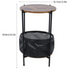 Small End Table Living Room Sofa Side Coffee/Tea Table with Fabric Storage