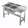 Catering Sink Commercial Stainless Steel Kitchen Double Tripel Bowl Drainer Unit