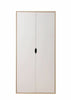 2 Door Double Wardrobe White & Sonoma Oak Effect Bedroom Furniture Cupboard
