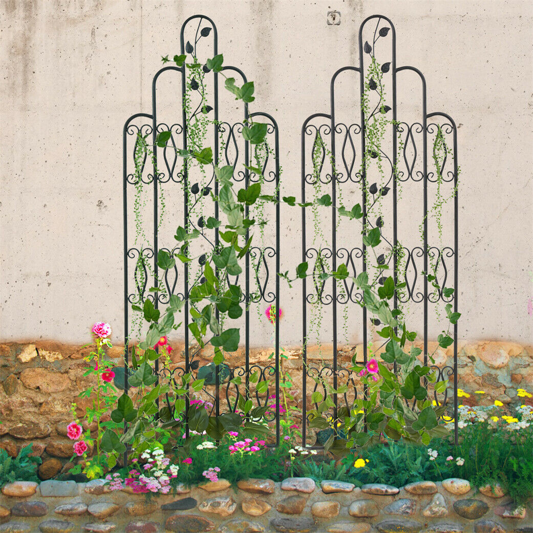 179cm Tall Metal Garden Trellis for Climbing Plants Support Frame Wall Trellis