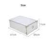 10x Plastic Shoe Storage Boxes Drawer Stackable Foldable Organiser Clear / Black