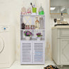 White Cupboard Storage Cabinet w/ Doors Shelves Unit Bathroom Kitchen Furniture