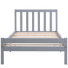 Single Bed 3ft Grey Solid Pine Wooden Bed Frame Shaker Style Bedroom Furniture