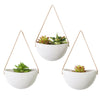 Set of 3 Modern Ceramic Wall Hanging Plant Pot Planter Indoor Outdoor Home Decor