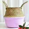 Wovens Seagrass Belly Basket Plant Flower Storage Straw Pot Home Garden Decors