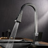 Black Kitchen Basin Pull Out Faucet Stainless Steel Mixer Spray Tap Swivel Sink