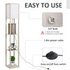 Floor Lamp Reading Lamp with 3-Tier Storage Shelf for Home Office
