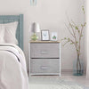 2 Drawers Fabric Cabinet of Drawers Cabinet Storage Unit Chest Bedside Table