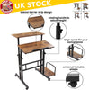 Stand Up Laptop Desk Adjustable Height Computer Standing Desk w/ Rollers UK