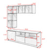Modern Living Room Furniture Entertainment Center Wall Unit TV Stand Cabinet Set