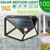 100 LED Solar Powered PIR Motion Sensor Outdoor Garden Light Security Flood Lamp