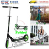Teens Adult Kick Scooter Foldable Adjust Aluminum Ride On Toy For 14+ Kid Gifts
