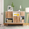 3-Door Sideboard w/Storage Compartments Modern Standing Cabinet Buffet TV Stand