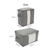 2PCS Large & Small Clothes Storage Boxes with Lid Folding Organiser Bag