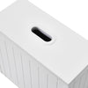 Wooden White Crisp Finish Small Toilet Cleaning Product Storage Tidy Box Unit