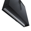 LED Bathroom Mirror Cabinet Black with Shaver Socket Illuminated Lights 630x650