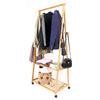 Bamboo Clothes Rail Rack Hanging Stand Shoe Rack Storage Shelf Clothes Hanger