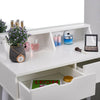2 Drawers Dressing Table Make Up Dresser w/Mirror Set Bedroom Furniture White UK