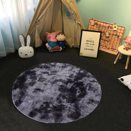 Circle Round Shaggy Rug Living room Bedroom Carpet Floor Fluffy Mat Anti-Skid