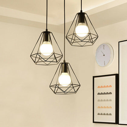 Industrial Geometric Light Shade Wire Frame Ceiling Pendant Lightshade Lampshade