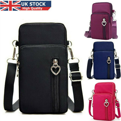Women Cross Body Mobile Phone Pouch Shoulder Bag Coin Wallet Purse Handbag Nylon