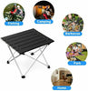 FOLDING CAMPING TABLE LIGHTWEIGHT PORTABLE OUTDOOR ALUMINIUM FRAME WITH BAG UK