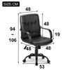 Mid Back PU Leather Executive Ergonomic Swivel Office Chair Computer Desk Chair