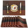 Set of 12 Placemats Washable Woven PVC Table Mats for Dining Kitchen Table