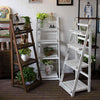 4 Tier Wooden Ladder Shelf Display Stand Unit Home Plant Flower Book Shelves UK