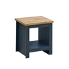 Lisbon Blue Side Lamp Table Bedside Cabinet Nightstand With Open Storage Shelf