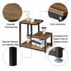 Metal Bedside Table Cabinet Small Side End Table Nightstand Storage Organizer