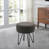 Round Sofa Footstool Ottoman Dressing Table Stool Bedroom Makeup Chair Velvet UK