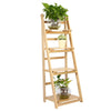 4 TIER FOLDING SHELF LADDER SHELVING UNIT DISPLAY STAND HOME OFFICE STORAGE RACK