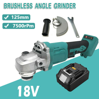 18V Li-ion Angle Grinder 125mm For Makita Brushless Cordless Grinding Body Only