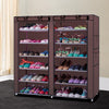 6 Tier 12 Lattices Shoe 36-Pair Storage Solution Shelf Closet Rack Organizer